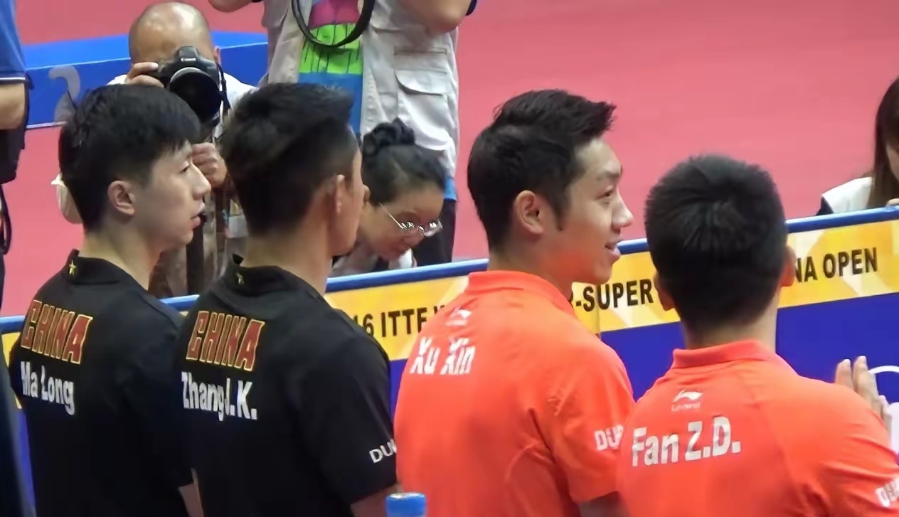 包含比利时乒乓球队鏖战法国乒乓球队，张继科爆发神勇的词条