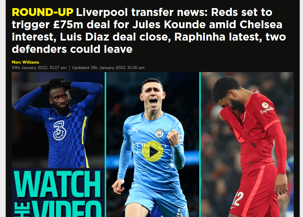 美国绝杀利物浦,孔德统治全场 美国绝杀利物浦,孔德统治全场